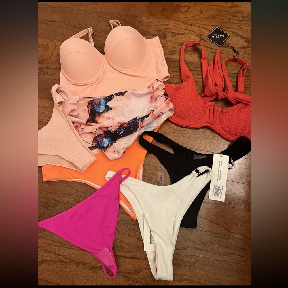 LOT OF NWT BATHING SUITS ZAFUL SHEIN 7 pc RANDOM